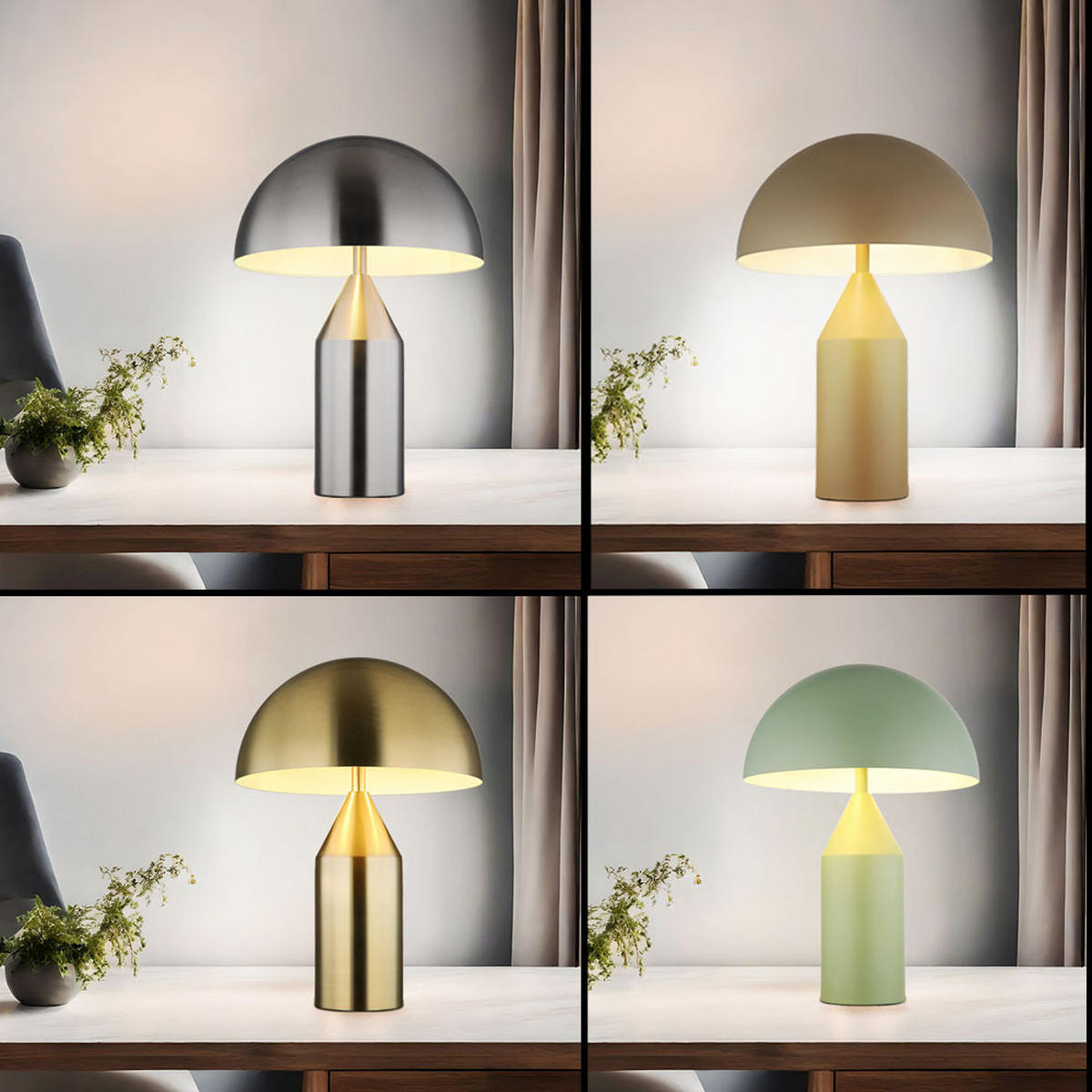 LED TISCHLEUCHTE Metall Beige Sand - Beige, Glas (28/28/39cm) - Globo Lighting