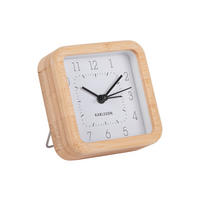 WECKER Neat 9/9/9 cm - Weiß, Naturmaterialien (9/9/9cm) - Karlsson