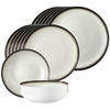 TELLER-SET Terra Corso 18er Set - Beige/Grau, Keramik (1/1/1cm) - Seltmann Weiden