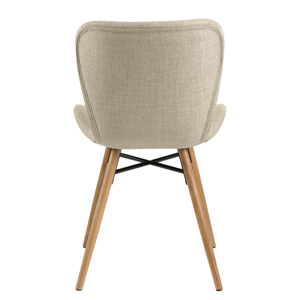 POLSTERSTUHL - 4er-Set - Buchefarben/Creme, Holz/Buchenholz (47/83/53cm) - home24