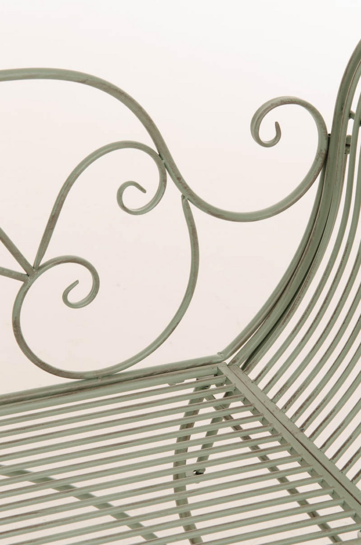 GARTENBANK Karina antik-grün - Braun, Metall (156/46/78cm) - TPFGarden