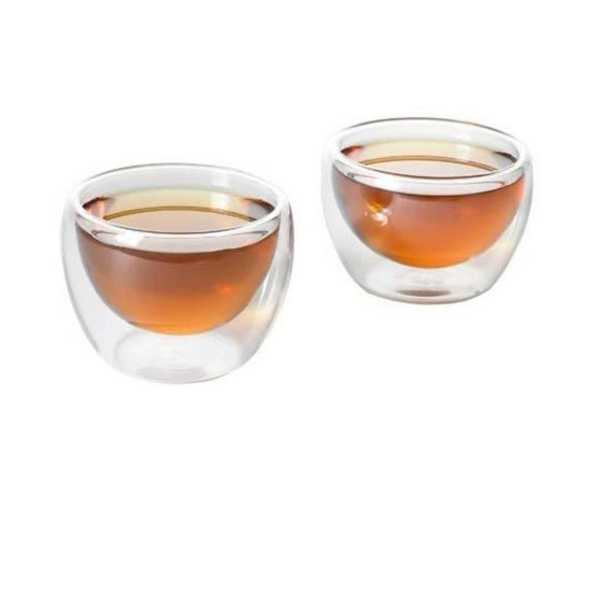 CAPPUCCINO GLÄSER DOPPELWANDIG -Klasique 6er-300ml, Doppelwand Thermogläser, Gläserset, hitzebeständig Kaffeegläser, Schwebeeffekt Glas Trinkglas - Transparent, Glas - JUNG