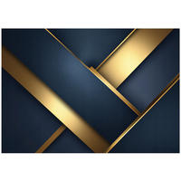 FOTOTAPETE Abstrakt Geometrisch Blau 350x250 cm - Multicolor, Papier (350/250cm) - Wallarena