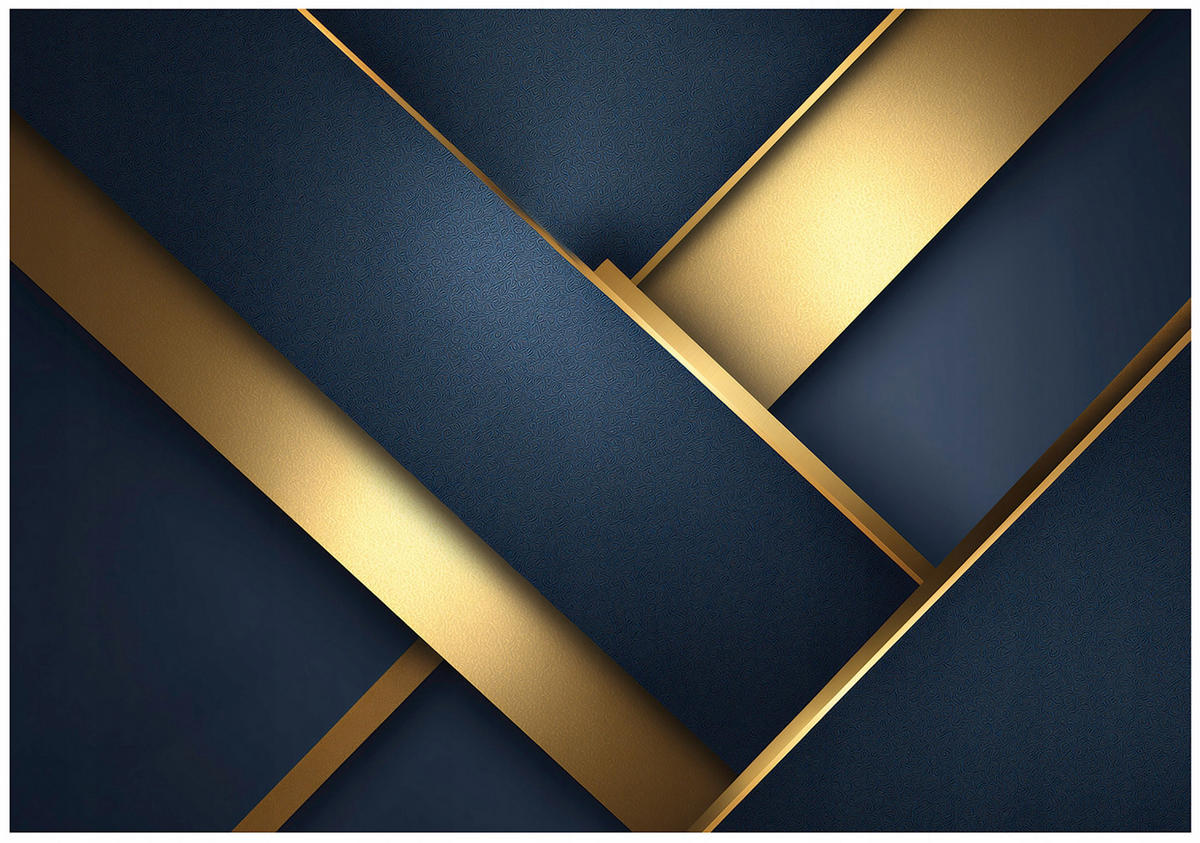 FOTOTAPETE Abstrakt Geometrisch Blau 350x250 cm - Multicolor, Papier (350/250cm) - Wallarena