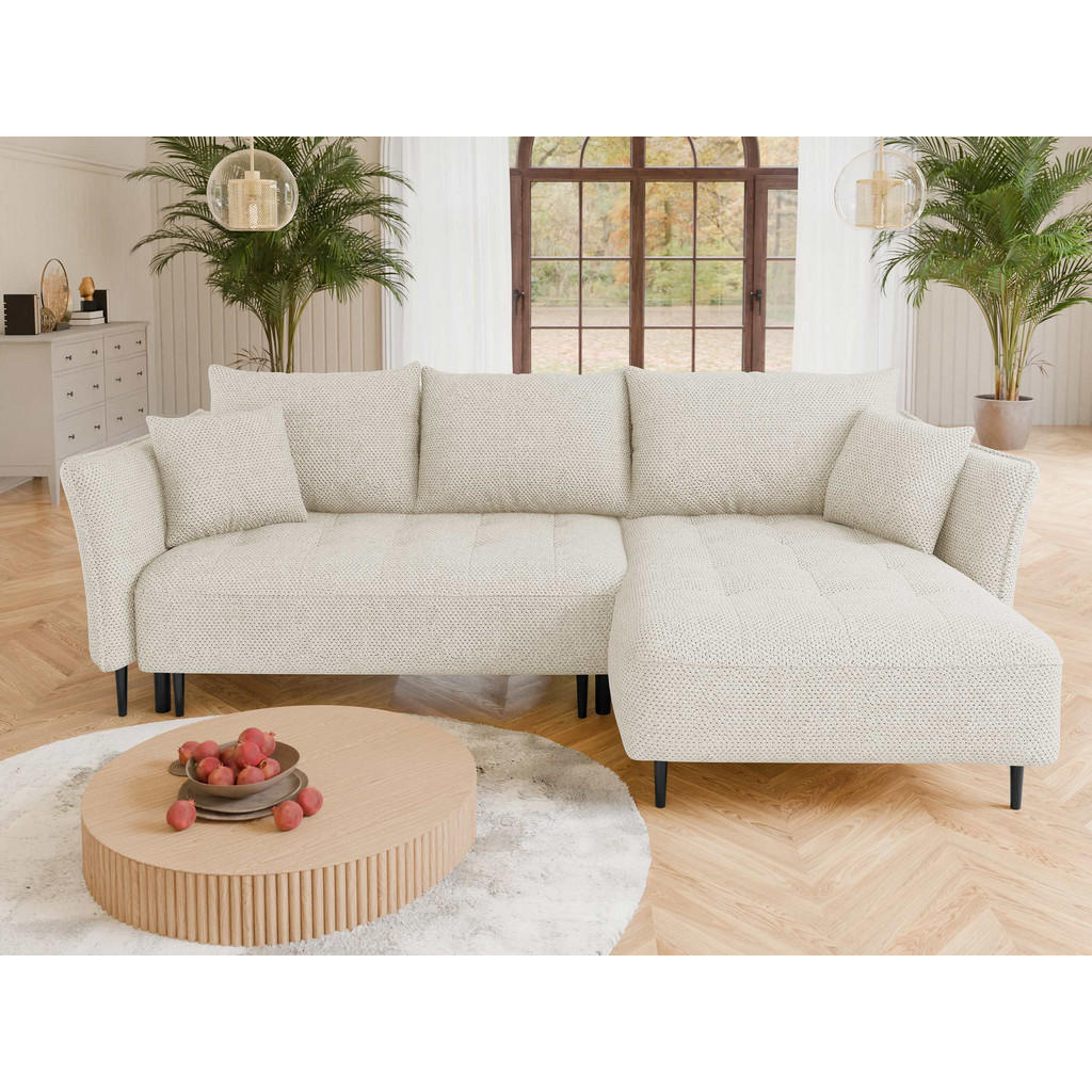 Thumbnail - Mirjan24 Ecksofa, Creme, Textil, 5-Sitzer, L-Form,L-Form, 276x158 cm, Wohnzimmer, Sofas & Couches, Wohnlandschaften, Eck...