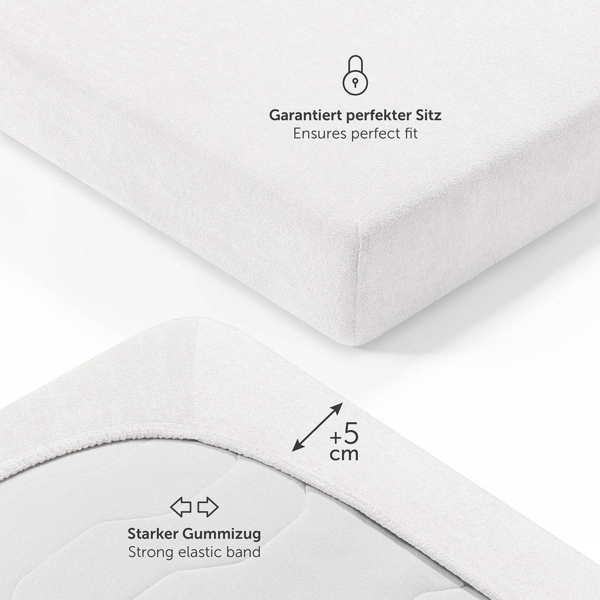 FROTÉ napínacie prestieradlo s certifikátom Oeko-TEX, 90x190x30cm, Biela - biela, textil (90/190cm) - Blumtal
