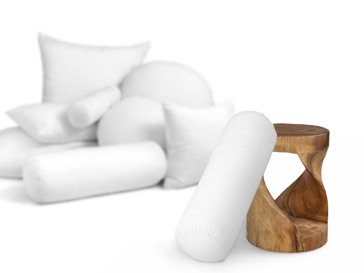 XL-NACKENROLLE PublikFree Faserbällchen 25/70 cm - Weiß, Naturmaterialien/Kunststoff (25/70cm) - beties Heimtextil