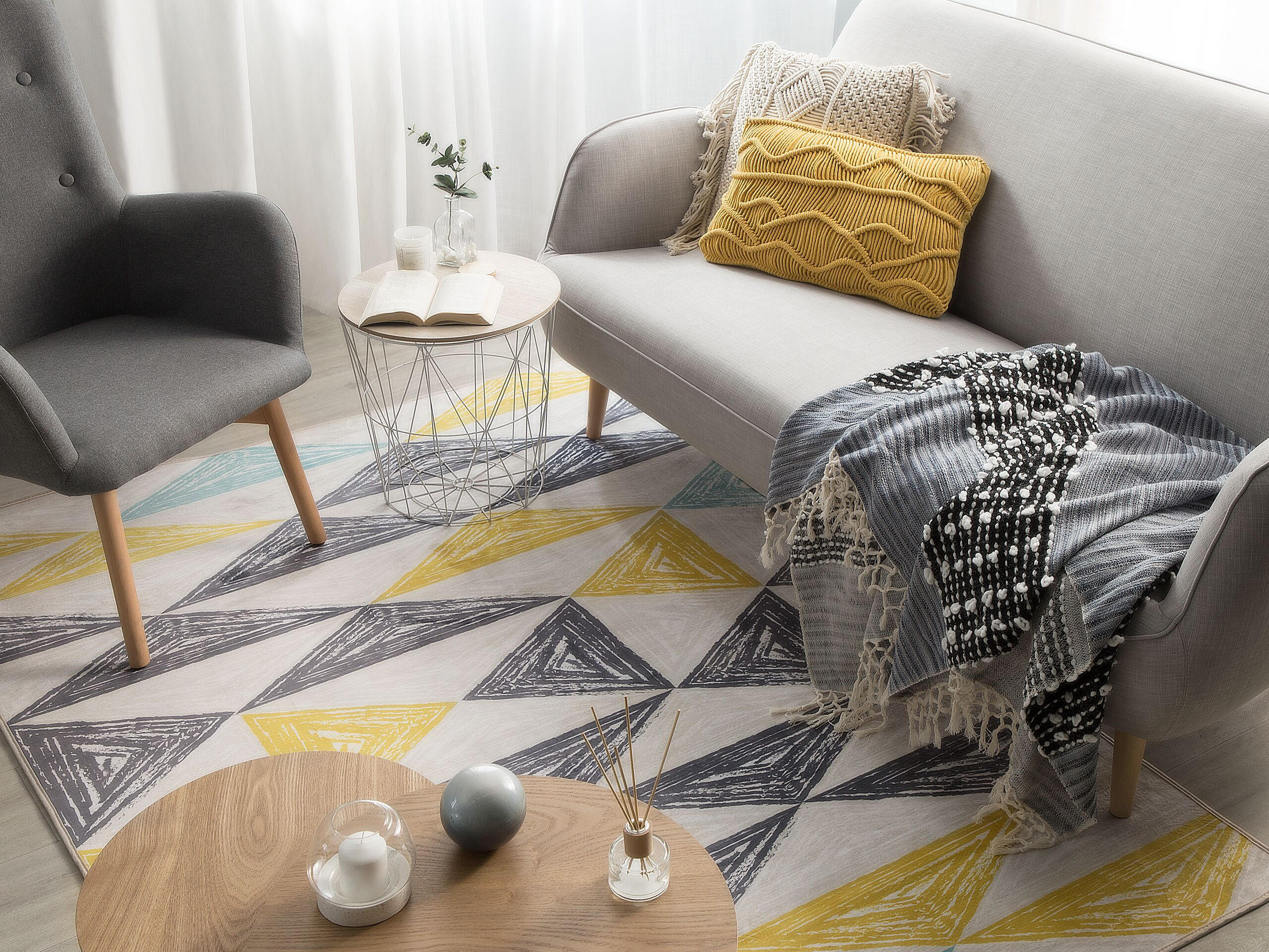 KURZFLOR-TEPPICH Kalen 230/160 cm - Multicolor, Kunststoff (160/230cm) - Beliani