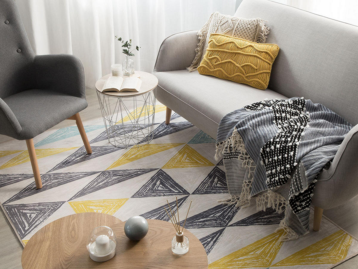 KURZFLOR-TEPPICH Kalen 230/160 cm - Multicolor, Kunststoff (160/230cm) - Beliani