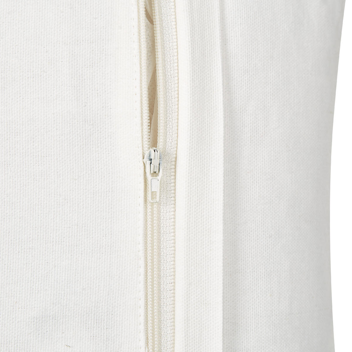 DEKOKISSEN 2er-Set Cremeweiß 45/45 cm Scirpus - Gelb/Weiß, Textil (45/45cm) - Beliani
