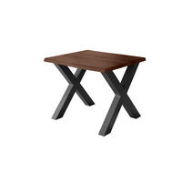 ESSTISCH JULIUS X - Nussbaumfarben/Schwarz, Holz (80/80/77cm) - SAM