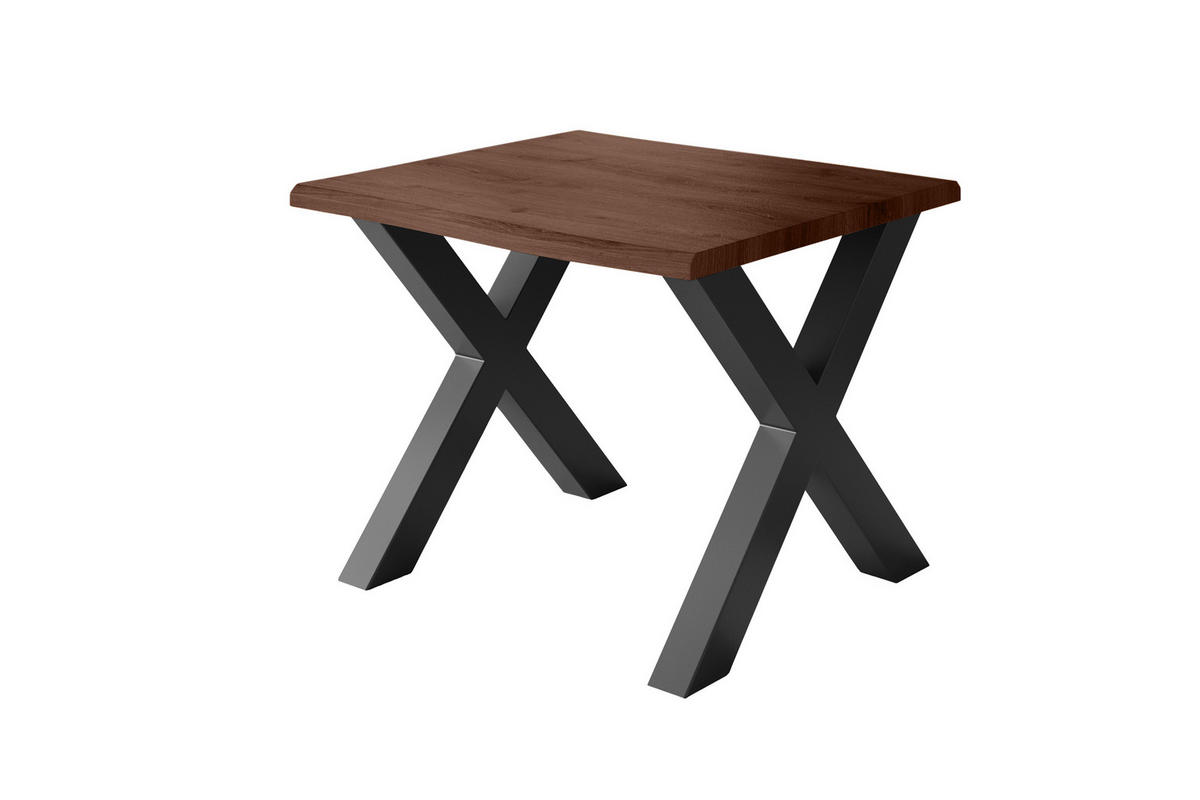 ESSTISCH JULIUS X - Nussbaumfarben/Schwarz, Holz (80/80/77cm) - SAM