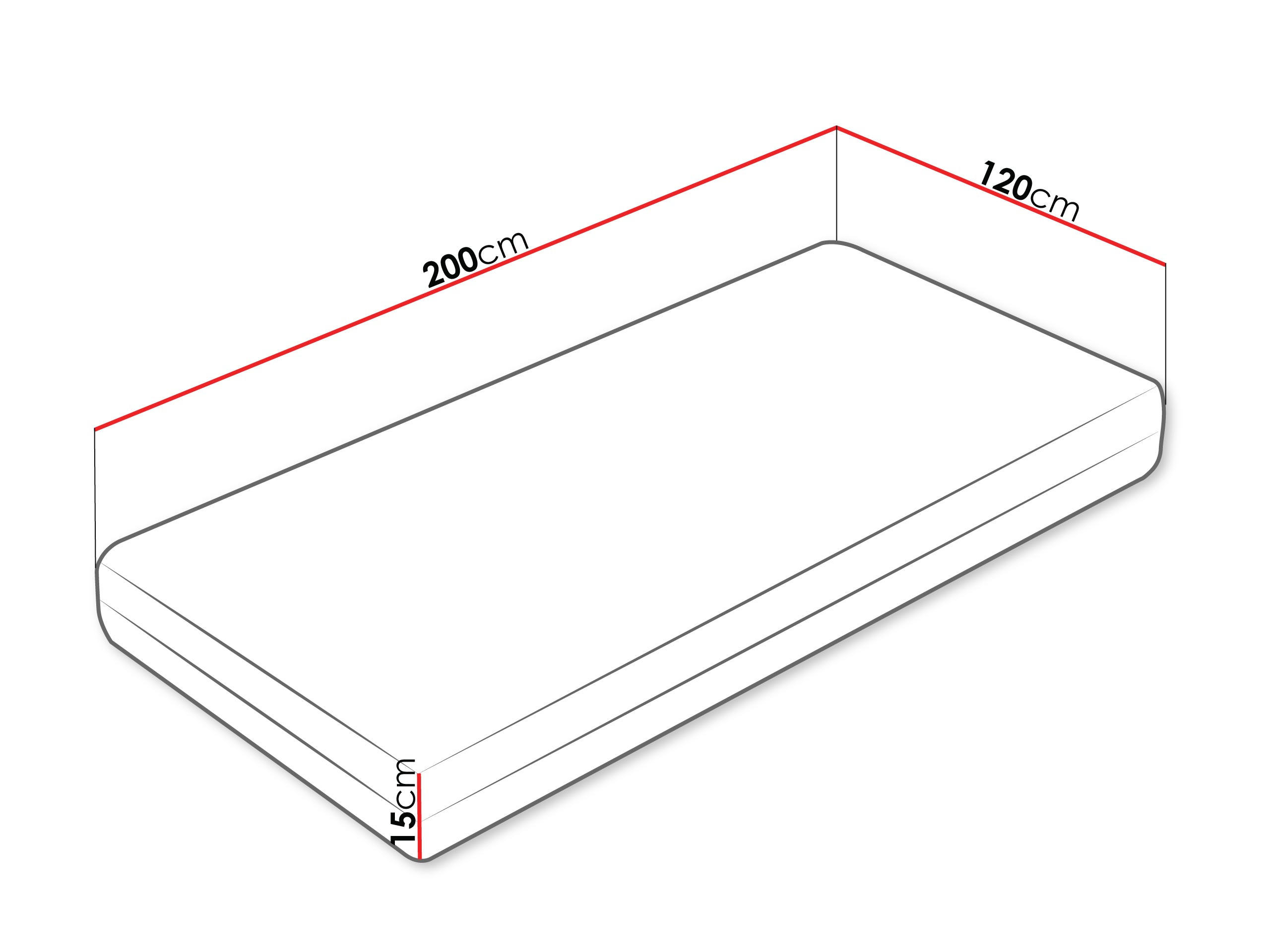 SCHAUMSTOFFMATRATZE Linnove 15 cm - Weiß, Textil (120/200cm) - MIRJAN24