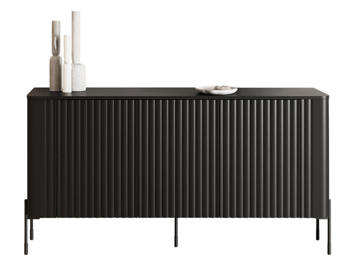 SIDEBOARD Vera 150 - Schwarz, Holzwerkstoff/Metall (150/80/40cm) - MIRJAN24