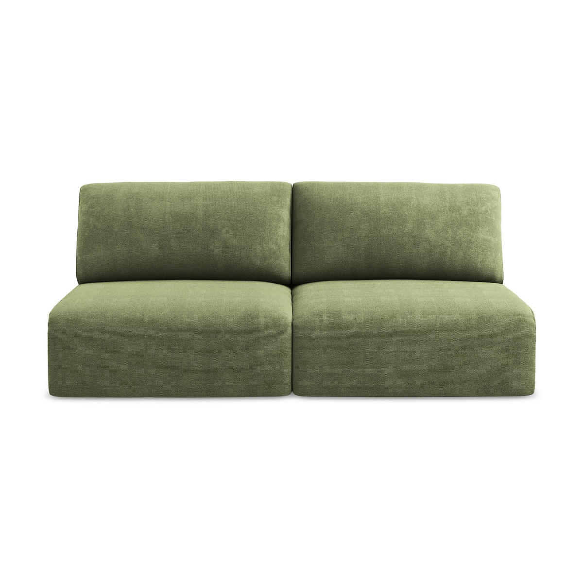 3-SITZER SOFA mit Schlaffunktion Chenille Stoff Grün - Schwarz/Grau, Kunststoff/Textil (216/79/102cm) - LaMiaSofa