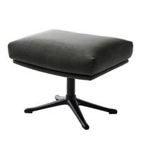 HOCKER mit Kreuzfuß - Schwarz/Grün, Textil (54/41/41cm) - home24