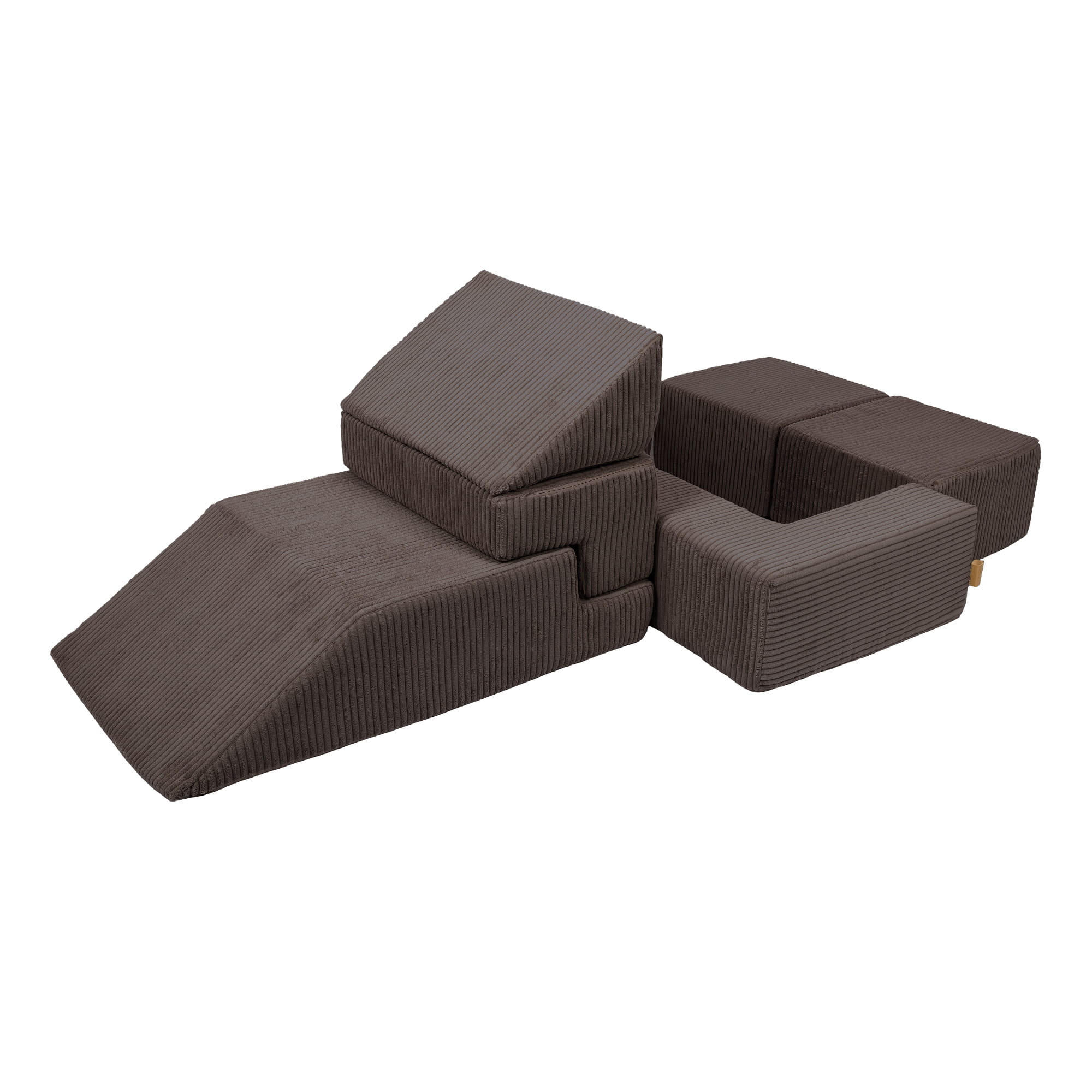 KINDERSOFA, Modulares Sofa für Kinder, Aesthetic, Braun - Braun, Textil (35/100/40cm) - MeowBaby