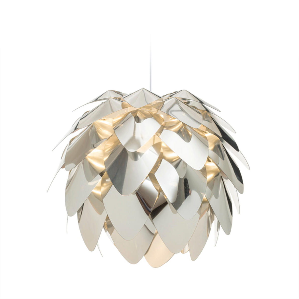 PENDELLEUCHTE ENCOMBRE Chromfolie 15 W - Chromfarben, Metall (43/43/38cm) - Rendl