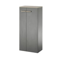 HOCHSCHRANK S12 Anthrazit Matt & Eiche Dekor 51/115/30 cm - Grau, Holzwerkstoff (51/115/30cm) - Livojo