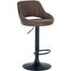 BARHOCKER Stoff Braun - Schwarz/Braun, Textil/Metall (46.5/85/48cm) - CLP