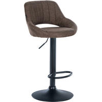 BARHOCKER Stoff Braun - Schwarz/Braun, Textil/Metall (46.5/85/48cm) - CLP