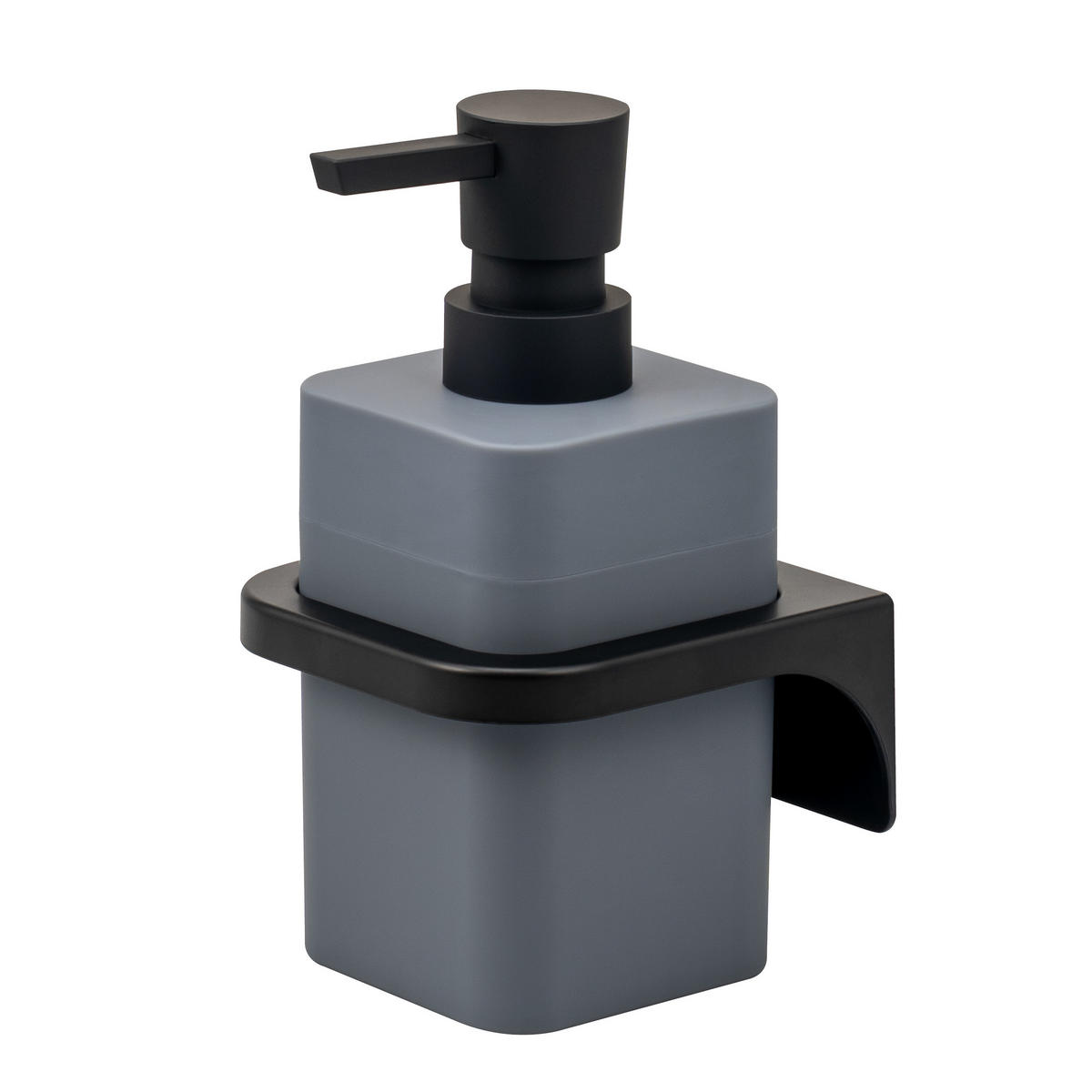 SEIFENSPENDER SAVONA Softtouch, grau, eckig - Grau, Kunststoff (9/15.5/10cm) - bremermann