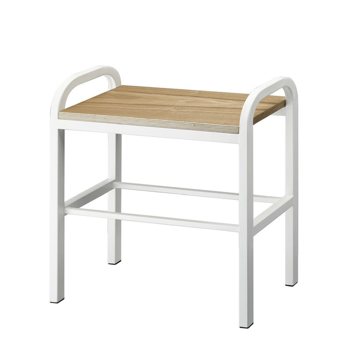 SCHUHREGAL Tower weiß 48/46/19 cm mit Ablage - Weiß, Holz/Metall (19/46/48cm) - Yamazaki