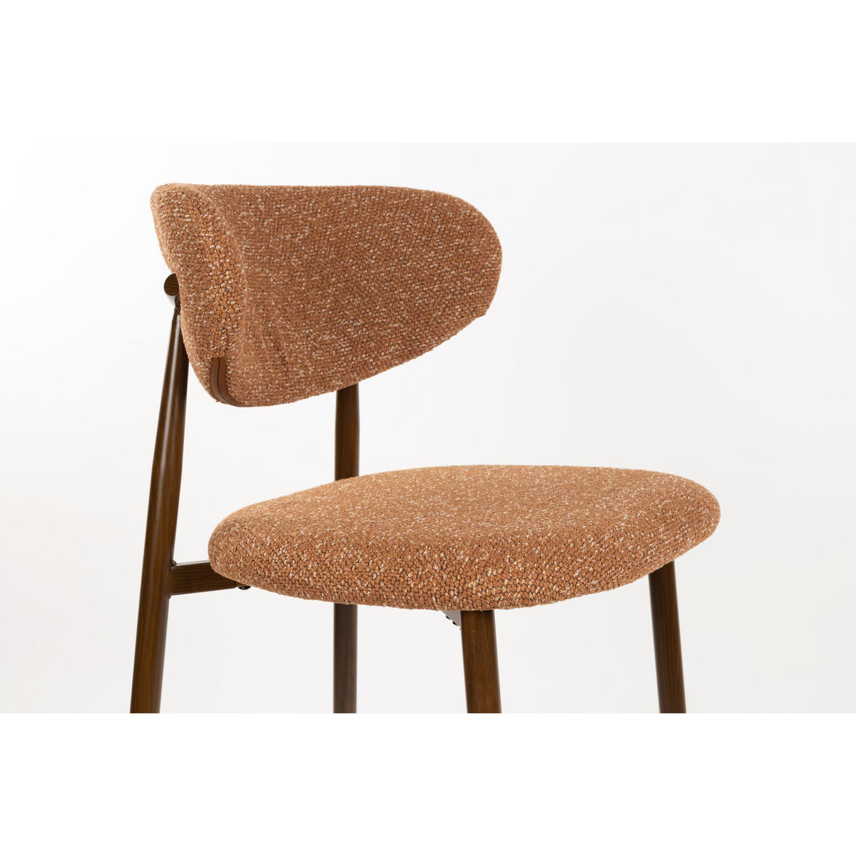 BARHOCKER Noor Rückenlehne 66 cm Terrakotta - 2 er Set - Terracotta, Kunststoff (52/98/55cm) - Housecraft Living