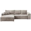 ECKSOFA Pablo mit Schlaffunktion Beige Cord - Beige, Textil (294/185cm) - Bromarkt
