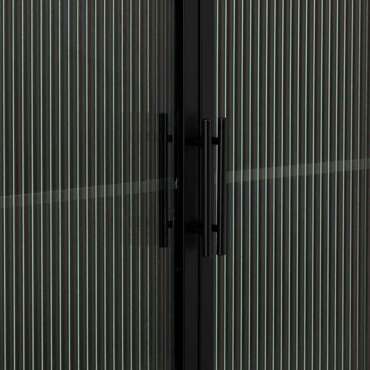 VITRINE aus Metall, schwarz, 80x39x161cm - Schwarz, Metall (80/161/38.5cm) - Wanderlust