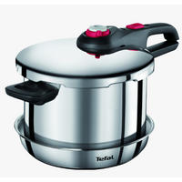 SCHNELLKOCHTOPF Ingenio Emotion Silber Schwarz - Silberfarben, Metall (6L) - Tefal