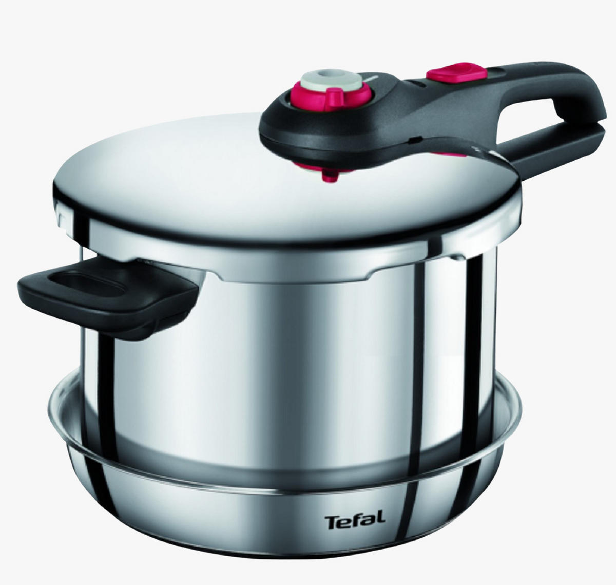 SCHNELLKOCHTOPF Ingenio Emotion Silber Schwarz - Silberfarben, Metall (6L) - Tefal