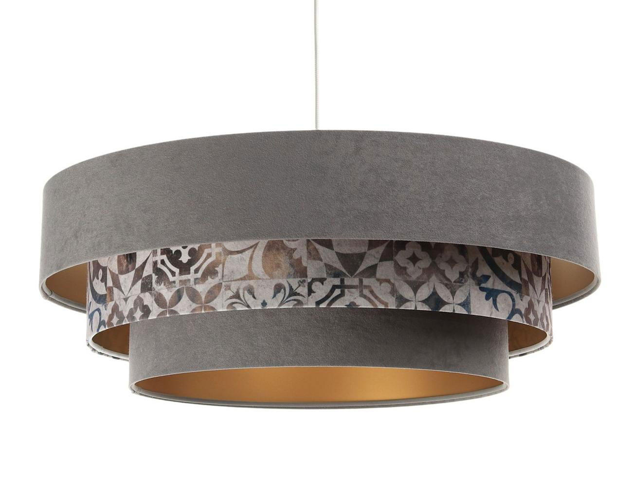 HÄNGELEUCHTE Grau 60/20 cm - Goldfarben, Kunststoff (60/1.5/20cm) - ONZENO