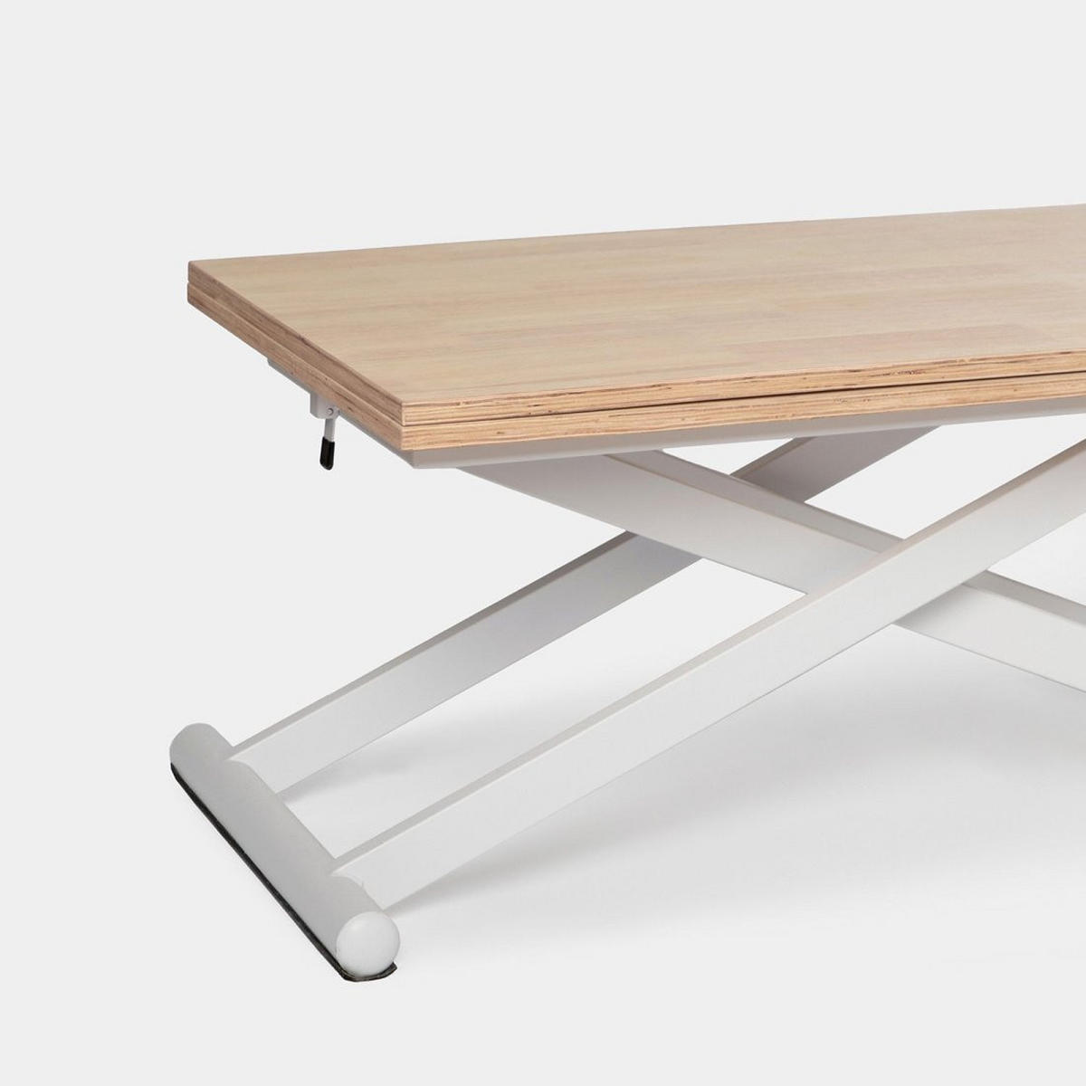 COUCHTISCH AUSZIEHBARER UND ERHÖHTER Tapi Weiß 110 cm x 46-75 cm - Weiß, Holz (57/110/46cm) - Klast Home