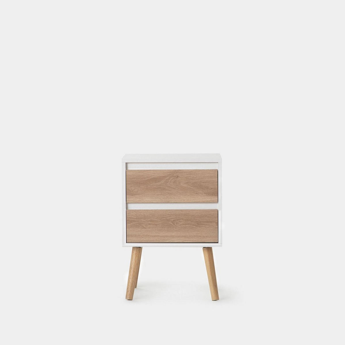 NACHTTISCH 2 SCHUBLADEN Kemi Zweifarbig 40 cm x 59 cm - Multicolor, Holzwerkstoff (40/59/40cm) - Klast Home