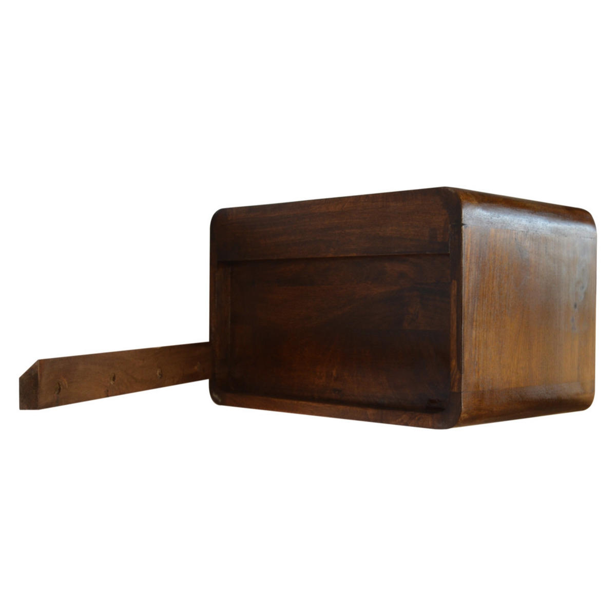 NACHTTISCH Wandmontiert, 2 Schubladen, Braun - Messingfarben/Braun, Holz/Metall (45/25/32cm) - Artisan Furniture