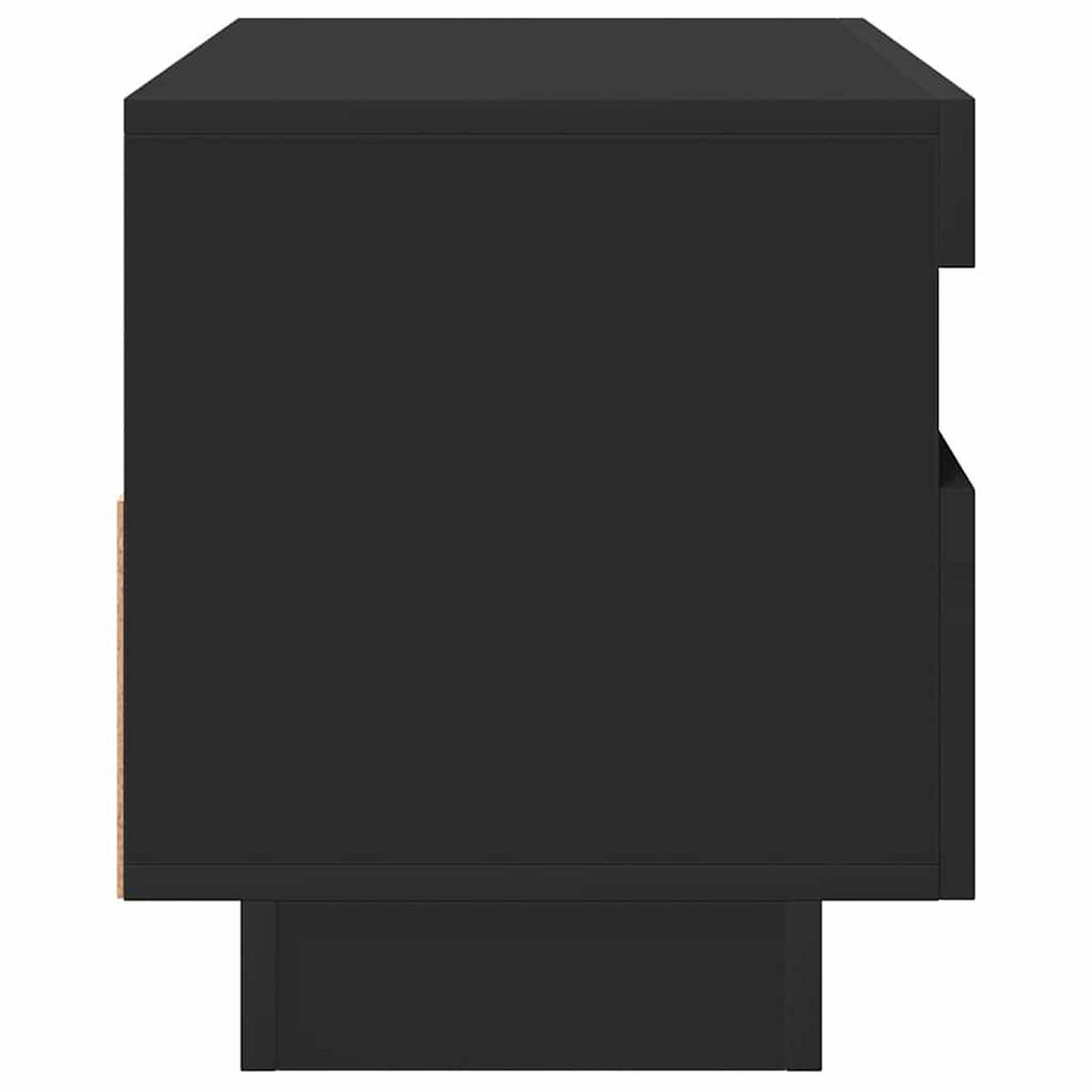 TV-SCHRANK Mit Led-Leuchten Schwarz 80/35/40 Cm - Schwarz, Holzwerkstoff (35/48/120cm) - vidaXL