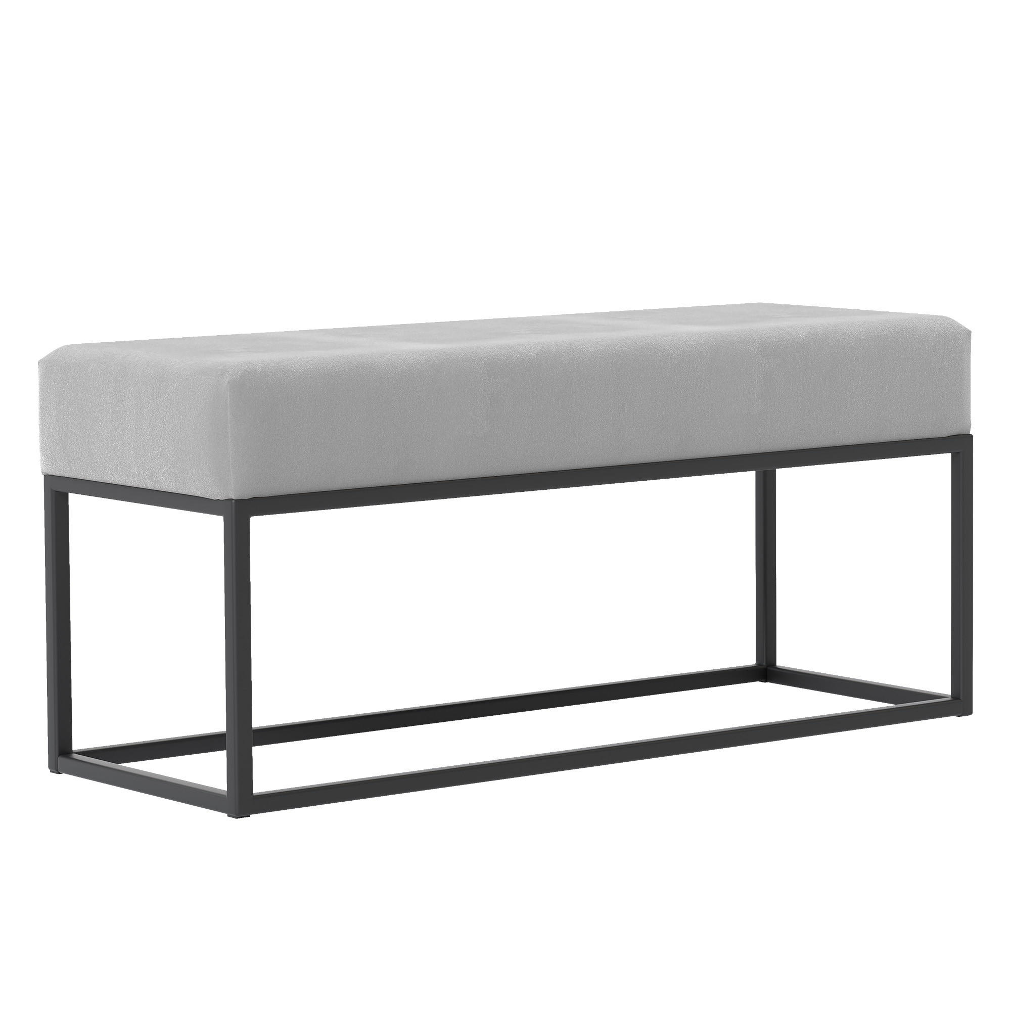 Idohome Polsterbank Grau 90x44x30 cm