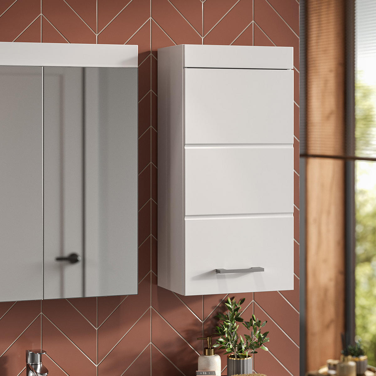 SKŘÍŇKA DO KOUPELNY Luna Bílá - bílá, kompozitní dřevo (37/77/24.6cm) - Vicco