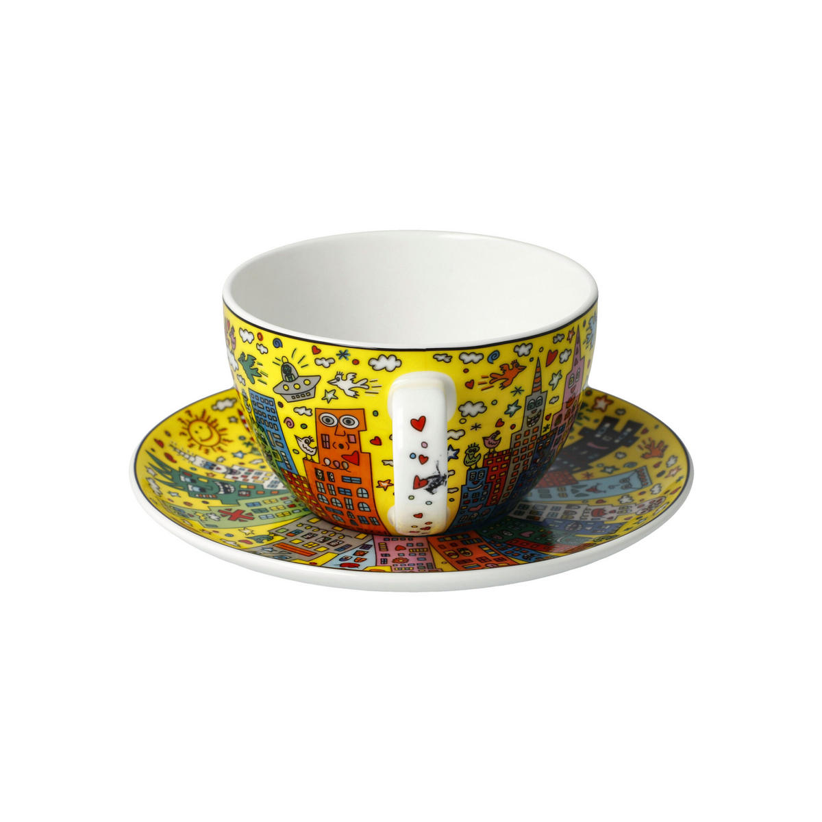 TEETASSE James Rizzi My New York City Sunset, Fine Bone China, Bunt, 250 ml - Multicolor, Keramik (0.25L) - Goebel