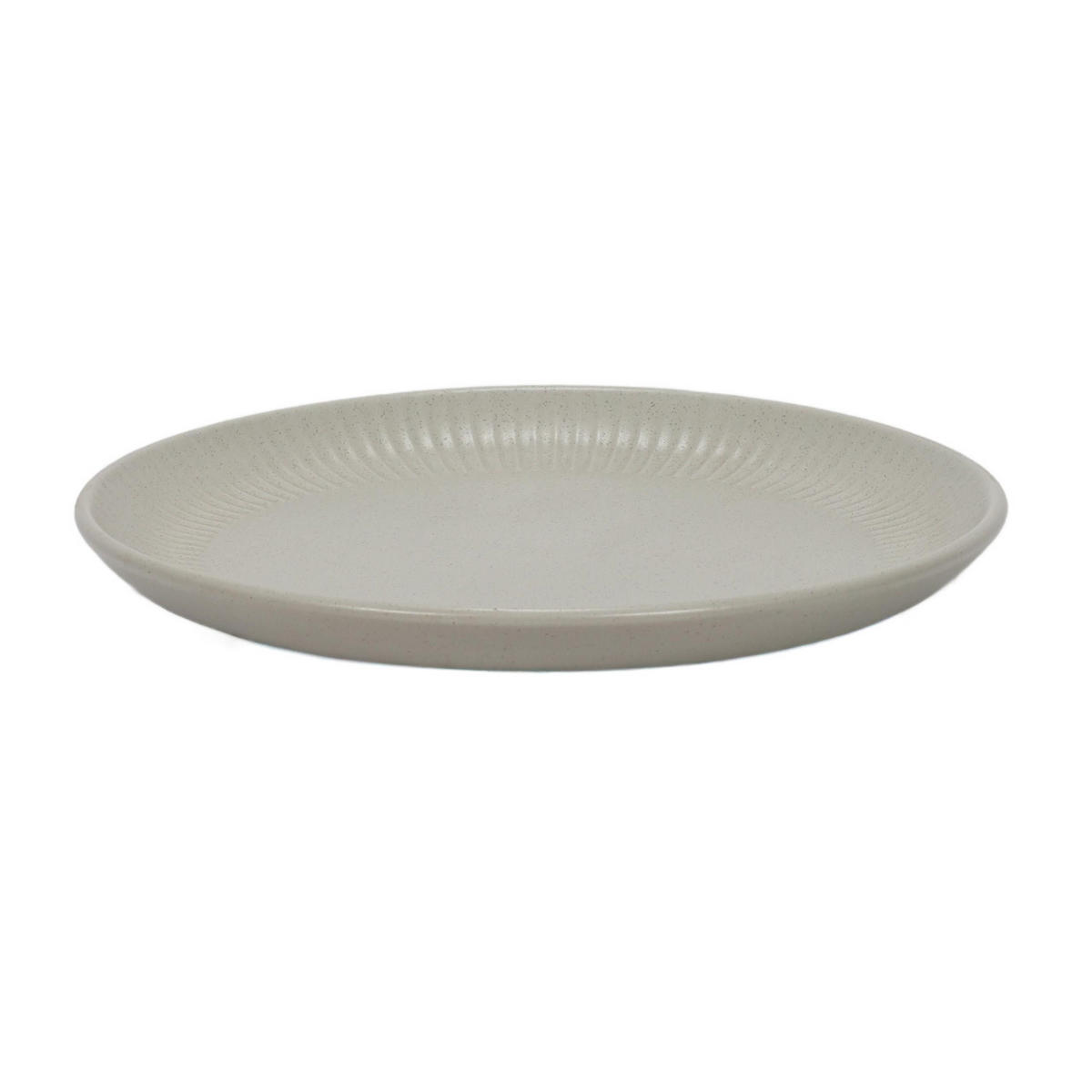 TELLER aus Steinzeug Grau 22/22/2,1 cm - Grau, Keramik (22cm) - Siaki