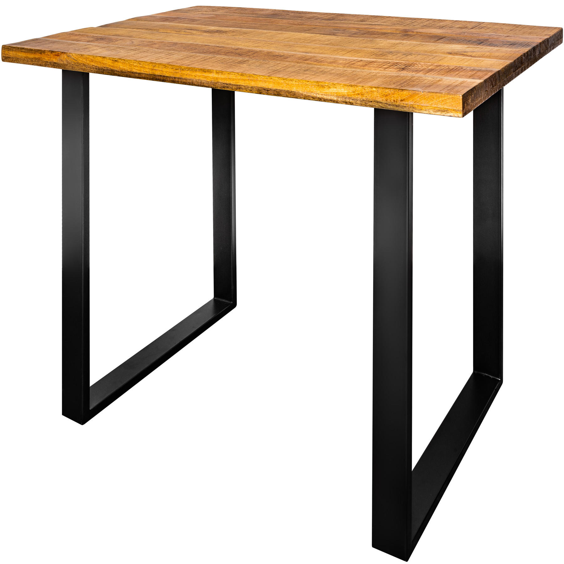 BARTISCH IRON CRAFT Mangoholz Natur 120cm - Schwarz/Braun, Holz/Metall (120/105/80cm) - riess-ambiente