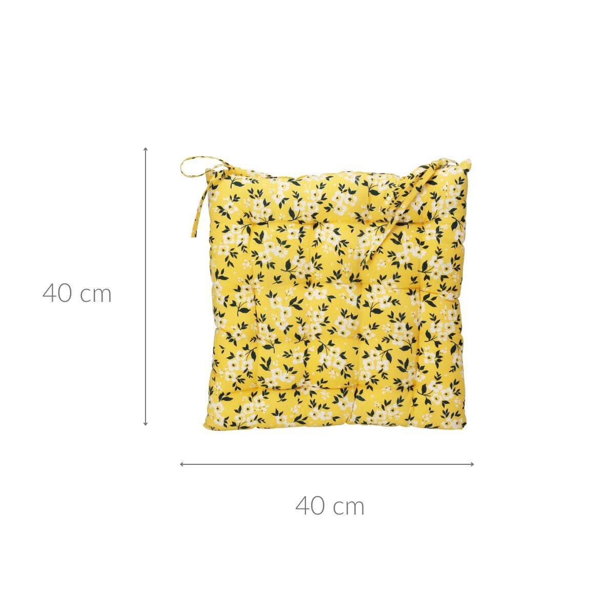 STUHLKISSEN 40/40 cm - Gelb, Naturmaterialen (40/40cm)