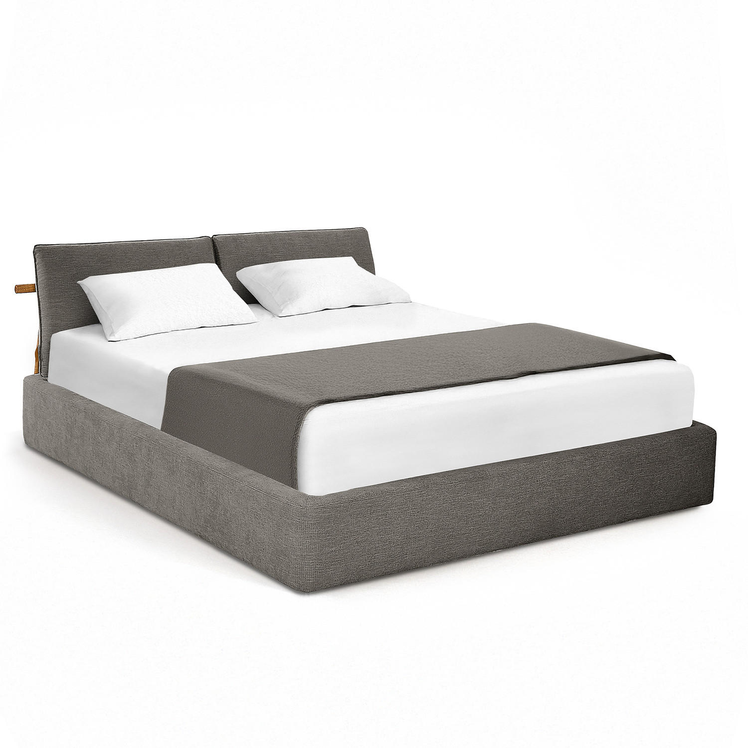 POLSTERBETT - Dunkelgrau, Textil (140/200cm) - home24