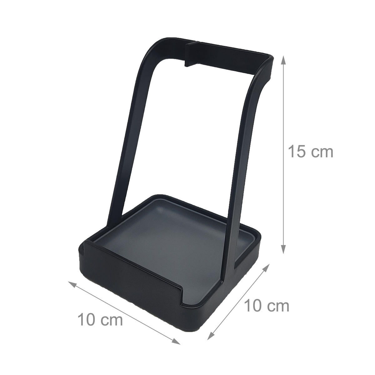 KOCHLÖFFEL-STÄNDER - Schwarz, Kunststoff/Metall (10/15/10cm) - Relaxdays