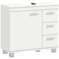 BADEZIMMERSCHRANK Weiß 30.0/70.0/64.0 cm - Weiß, Holzwerkstoff (70/64/30cm)