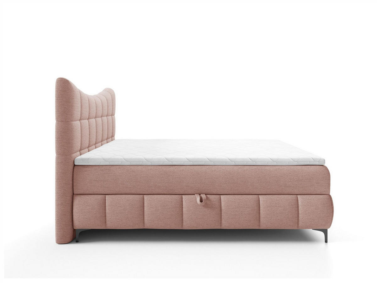 BOXBETT Charles In Aragon - Rosa, Holzwerkstoff/Textil (160/200cm) - Fun Möbel
