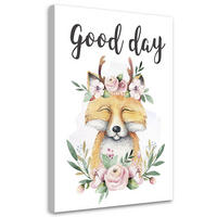 WANDBILD fuchsblumen für kinder - Pink, Textil (40/60cm) - Feeby