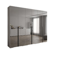 DREHTÜRENSCHRANK 236.7/300/47 6-türig - Schwarz/Weiß, Holz/Metall (300/236.7/47cm) - Abiks Möbel