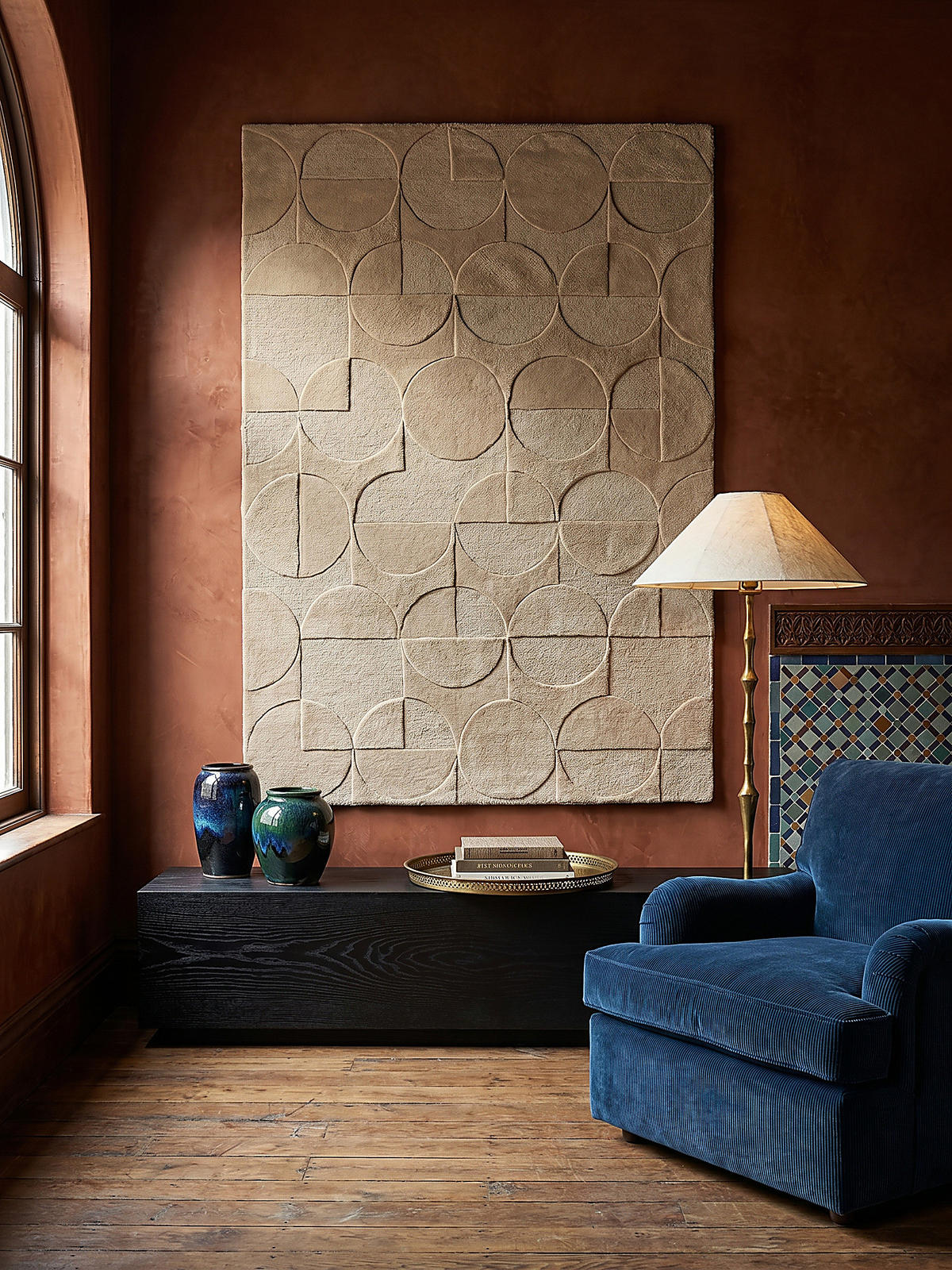 WOLLTEPPICH Geometrisches-Design, naturfarben DEBEN NOAH, Braun 120x170 cm - Braun, Textil (170/120cm) - KADIMA DESIGN